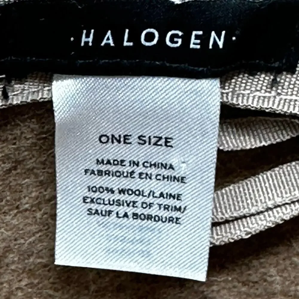 Halogen 100% Wool Wide Brim Hat – Camel Brown | One Size